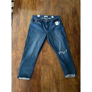 DENIZEN from Levi's Women's Mid-Rise Cropped Boyfriend Jeans Space Daze 16